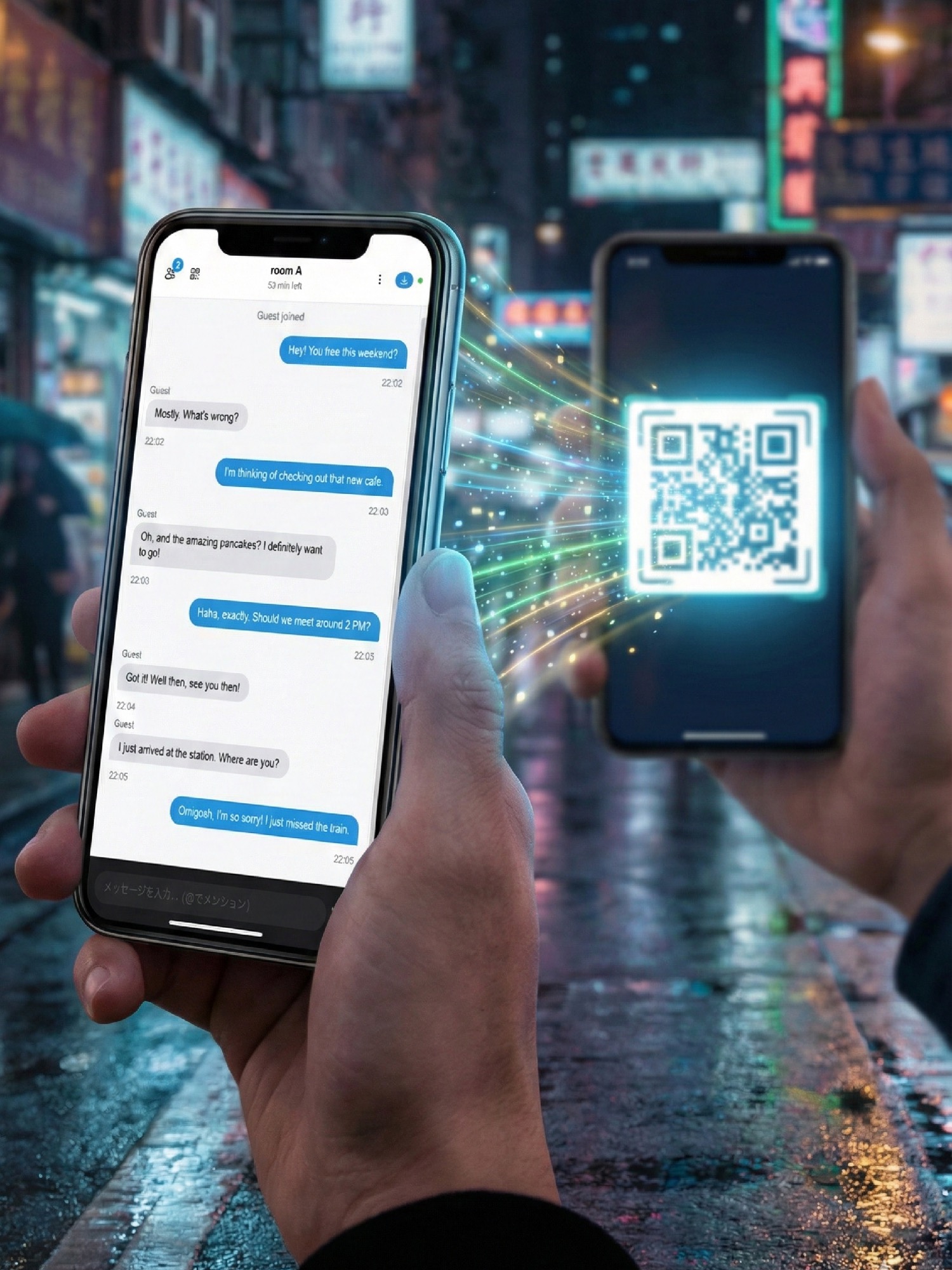 QR code chat demo
